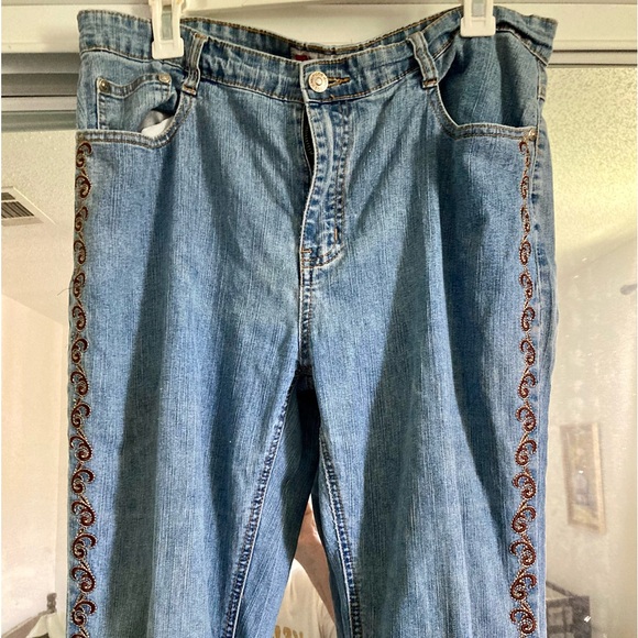 COS Jeans with side embroidery paisley details- bootcut. - Picture 3 of 4